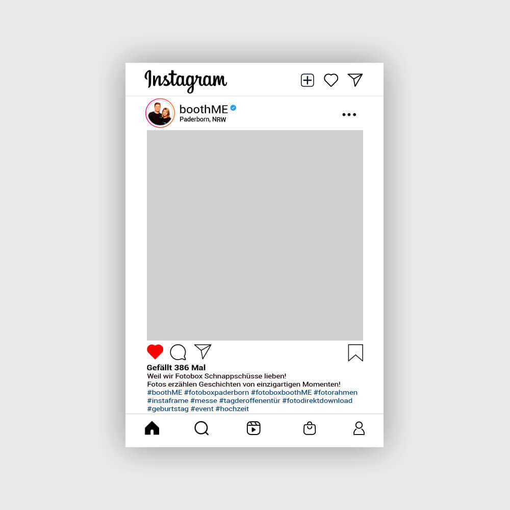 personalisierter instagram fotorahmen