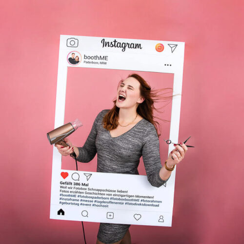 personalisierter instagram fotorahmen fuer friseure