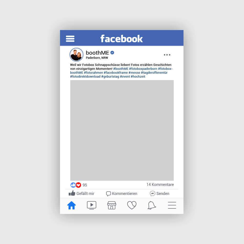 personalisierter facebook fotorahmen