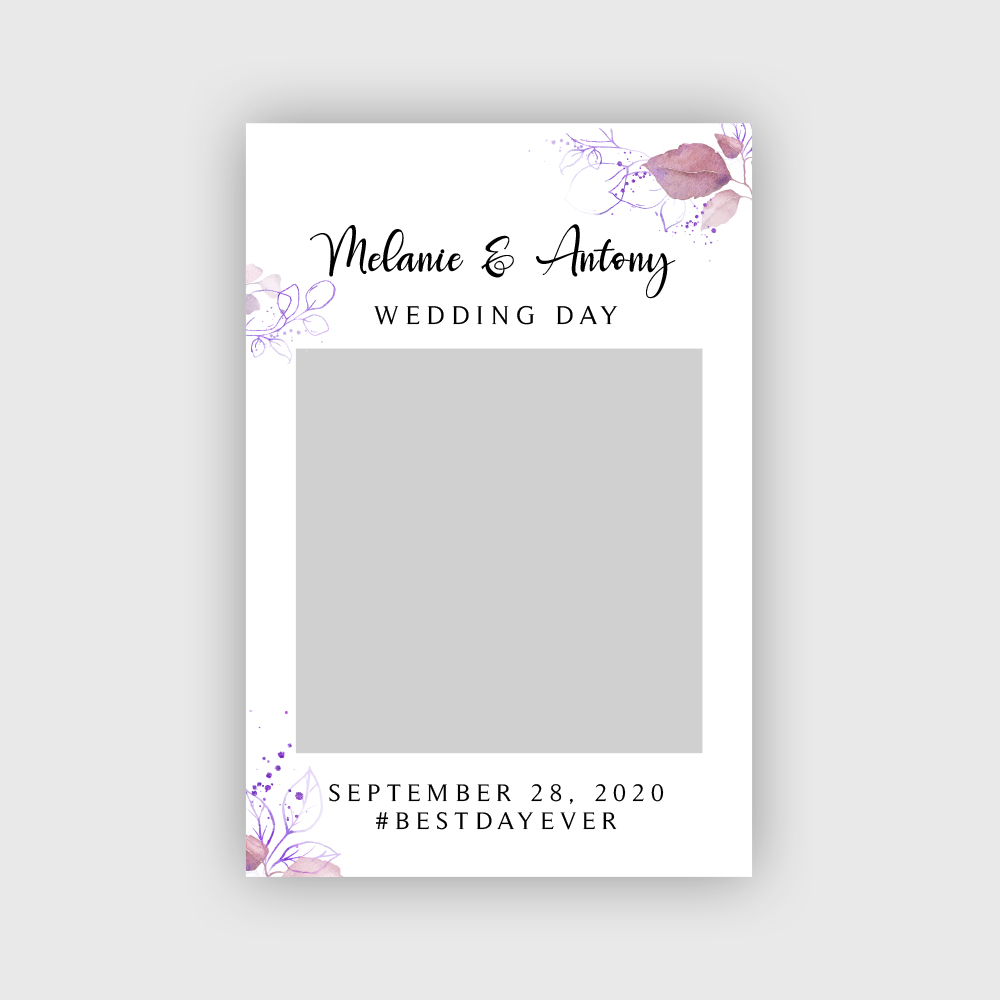 hochzeitstag fotorahmen personalisiert produktbild violett