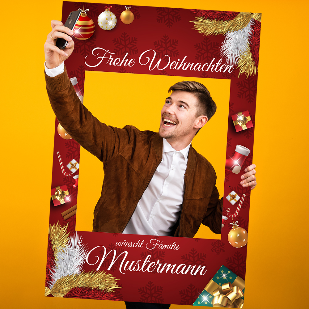 frame fotorahmen weihnachten deutsch rot produktfoto boothme
